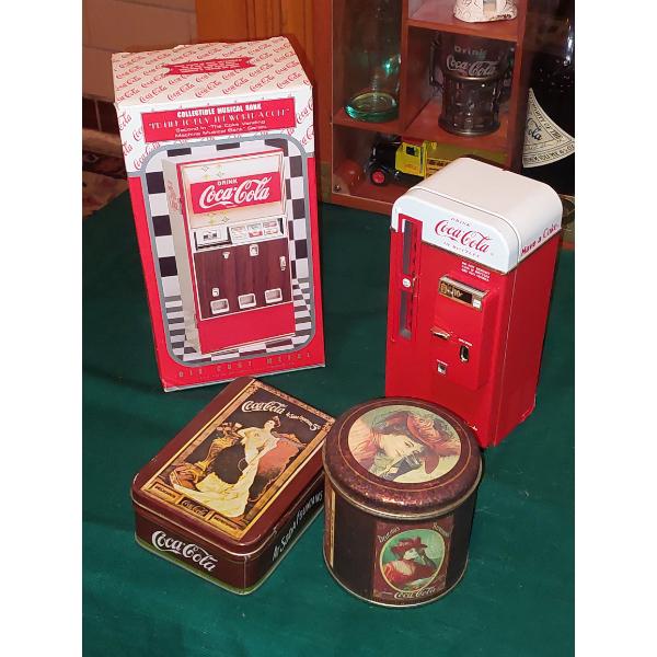 Nice Coca Cola Group Lot As Shown - Soda Dispensor Machine & More