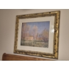 Image 1 : Ornately & Expensive Framed Print by Claude Monet Colorful Pastel Scene - 29 x 23 Image -46 x 40 O/A