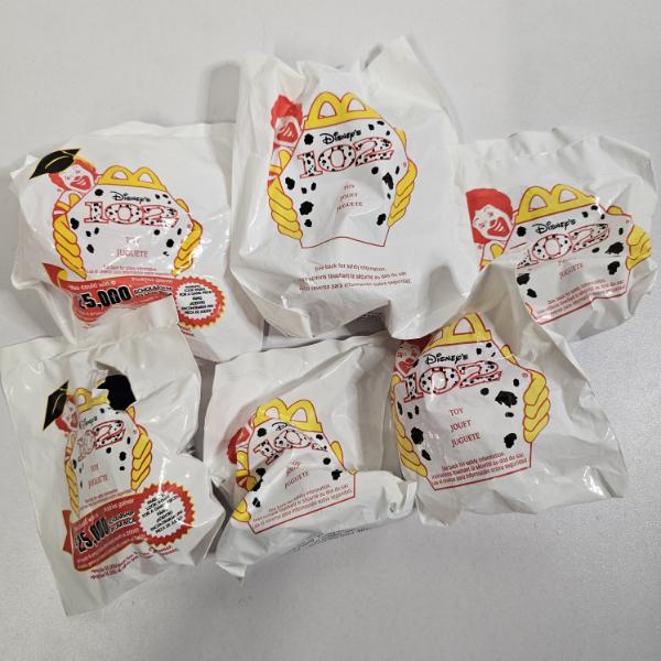 Collection Of Vintage 2000 McDonald's Happy Meal Disney's 102 Dalmatians Plastic Toys