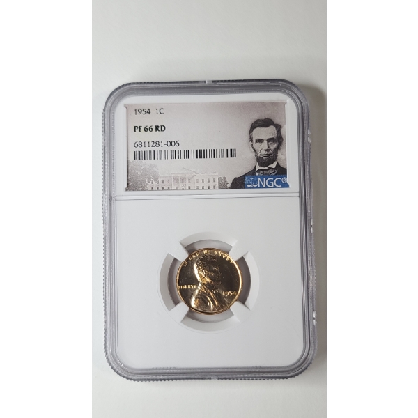 NGC 1954 PF 66 RD Lincoln Wheat Cent 