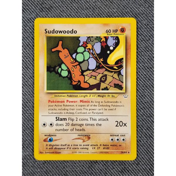 Sudowoodo 26/64 Non Holo Rare Vintage Pokemon Trading Card ~ NM/LP Condition! 