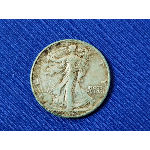90% Silver 1942 Walking Liberty Half Dollar 
