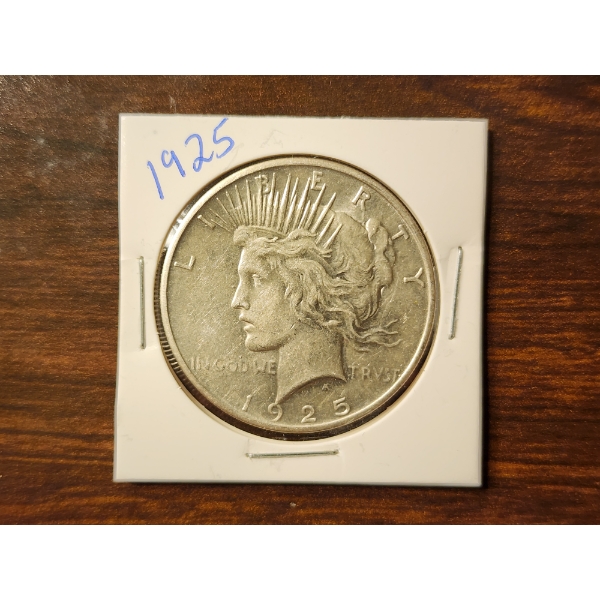 1925 United States Silver Peace Dollar in Great Condition!