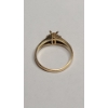 Image 6 : Vintage 14K Yellow Gold Plumb Engagement Ring With Accent Diamonds - Size 6 - Weight: 1.9g
