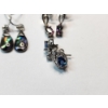 Image 3 : Three Pairs of Sterling Silver Earrings: Dangle and Stud, Various Gemstones - TW: 6.0g