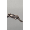 Image 2 : Sterling Silver 16" Necklace & "Love me, Love me not" Dangle Earrings - Weight: 8.6g