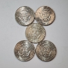 Image 2 : Five Assorted Years 90% Silver Kennedy Half Dollars - Face Value: $2.50