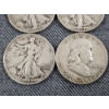 Image 3 : $2 Face Value in Assorted 90% Silver Half Dollars Ft. Walking Liberties & Franklin
