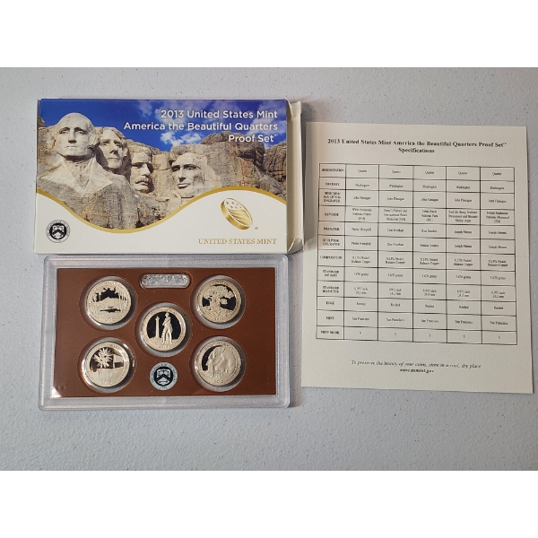 2013 U.S. Mint America The Beautiful Quarters Proof Set