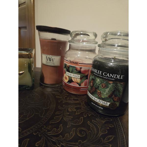 Great Candle Lot With Holders. High End Brands