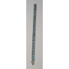 Image 2 : 14K Yellow Gold 7" Twisted Rope Bracelet With Blue Topaz - Weight: 14.1g