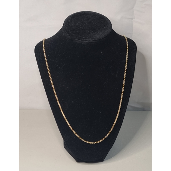 14K Stamped 585 Yellow Gold Rolo Chain 28" Necklace - Weight: 5.3g - See Description