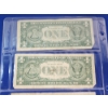 Image 5 : (2) U.S. $1 Silver Certificates 1957-A and 1957-B & (2) $5 Red Seal Notes: 1963 and 1953-C