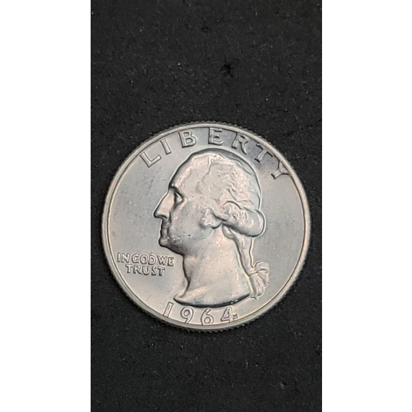 Double Sided 1964 90% Silver Washington Quarter 