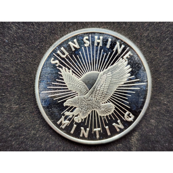 Sunshine Minting One Troy Ounce .999 Fine Silver Bullion Round