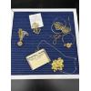 Image 1 : Assorted Costume Jewelry - Abstract Bow Design Pin - Bracelets - Earrings - 24K Gold Dipped Leaves