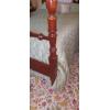Image 2 : Fantastic Vintage 4 Post Mahogany Bed (Double Size) In Superior Cond'tn - Incl Mattress & Bedspread