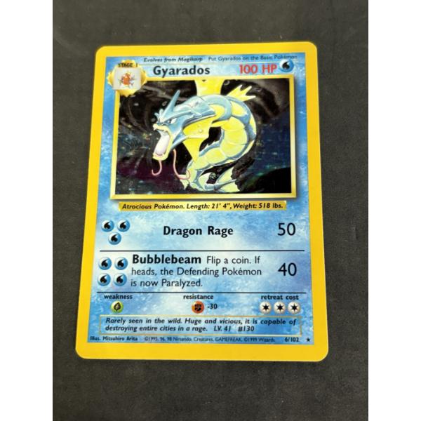Gyarados 6/102 Rare Holo Pokémon Trading Card - Vintage 1995