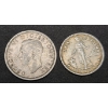Image 2 : 1944 Great Britain 6 Pence 50% Silver Coin &  1944-D U.S/Philippines 10 Centavos 75% Silver Coin