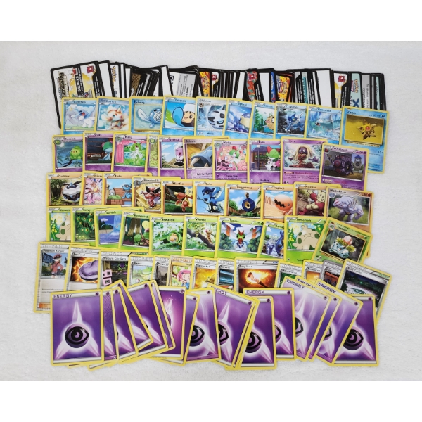 Large Lot of Over 50 Assorted Vintage Pokemon Trading Cards