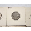 Image 3 : x6 Assorted Years Buffalo Nickels FV: $0.30