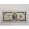 Image 1 : Crisp U.S 1953 A $2 Red Seal Bank Note With Priest And Anderson Signatures In Protective Sleeve