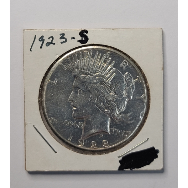 United States 1923-S 90% Silver Peace Dollar