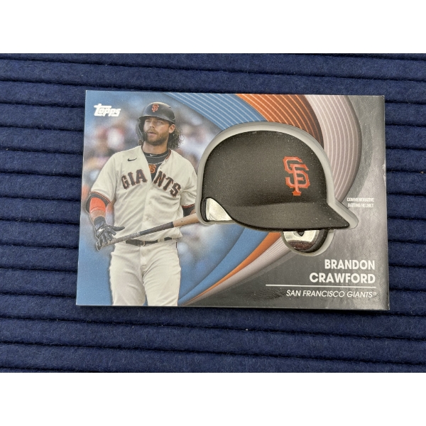 Brandon Crawford Commemorative Batting Helmet Card - San Francisco Giants - 2022 Topps Baseball