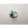 Image 2 : Sterling Silver Statement Ring with Turquois Stone Size 8.5 TW: 18.3g
