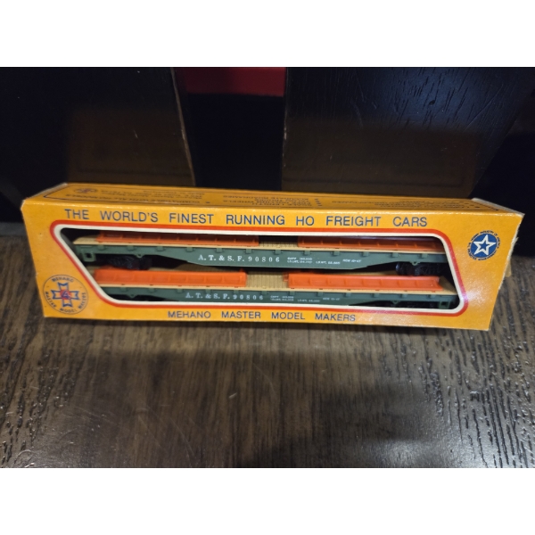 HO Scale Approximately 8'', Mehano A.T. & S.F. 90806 Box Car In Great Condition!