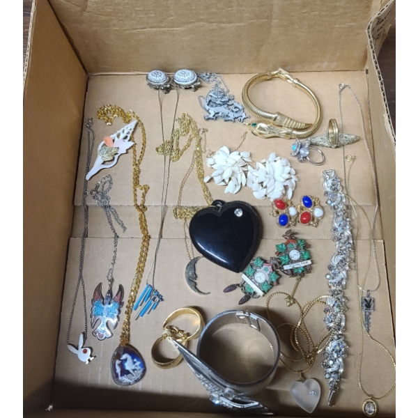 Lot Of Assorted Fashion Jewelry Including Necklaces, Brooch Pins, Earrings & More