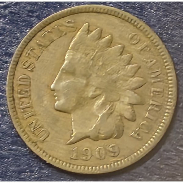 Rare 1909 S Indian Head Cent - Nice Mid Grade Example