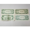 Image 6 : 4 U.S. Notes: (3) $1 Silver Certificates: 1935-H, 1935-D, 1957-A & (1) 1928-G $2 Red Seal 
