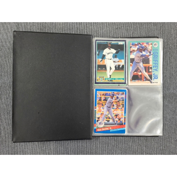 Sports Trading Cards Binder With Assorted Ken Griffey JR., Michael Jordan & Emmitt Smith Cards