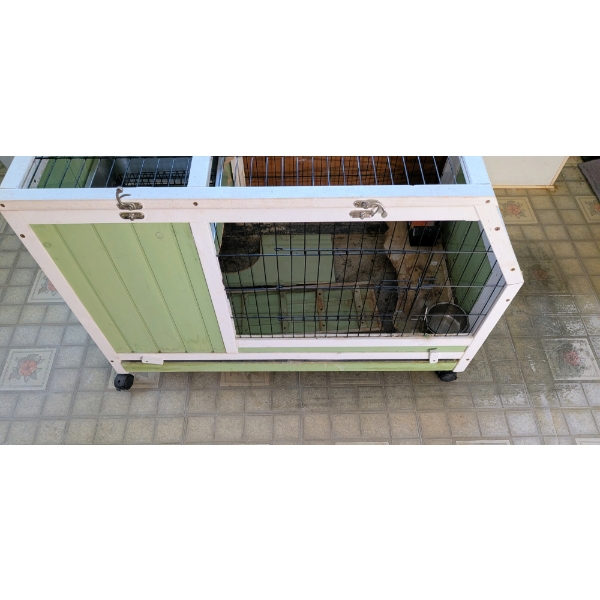 Small Animal Cage On Wheels 21"x34"x23" 