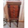 Image 1 : Louisville Home Pickup - Floor Standing Mahogany Jewelry Box With Drawers / Storage - Great Cond