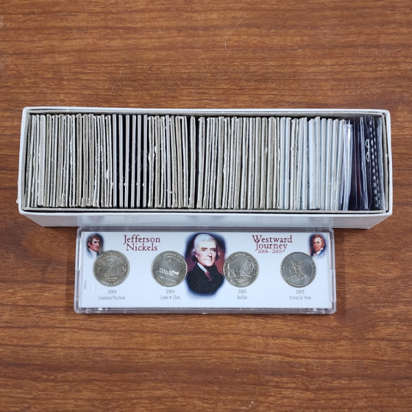 Nice Collection of United States Jefferson Nickels Including Many Sleeved ~ $3.40 Face Value