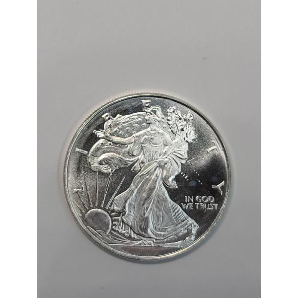 Highland Mint Walking Liberty 1/2 Oz .999 Fine Silver Round