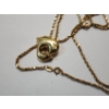 Image 2 : 14K Yellow Gold Chain 19" Necklace with 14K Bubble Heart Pendant TW: 2.9g