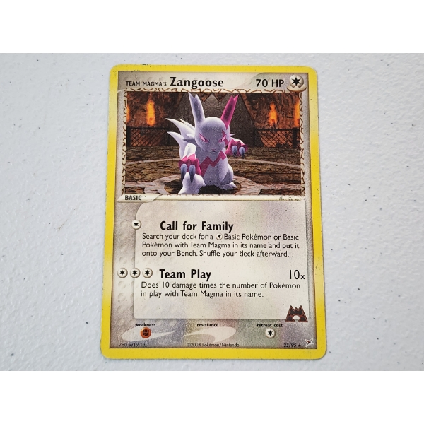 Vintage Team Magma's Zongoose Pokemon Trading Card 23/95