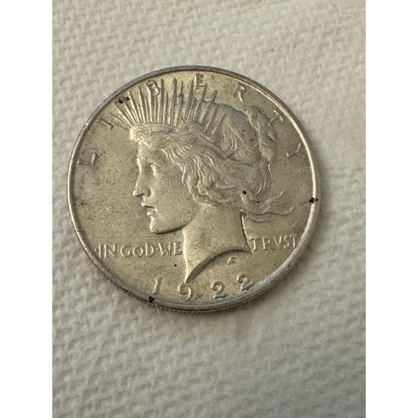 1922 United States Peace Silver Dollar - Excellent Condition