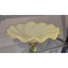 Image 3 : PICKUP IN NORTHFIELD - Ruffled Yellow Glass Compote 7" - See Pics 