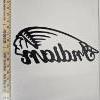 Image 3 : Indian Motorcycle Script Headdress Laser Cut Black Stainless Steel Metal Wall Art Sign, 20"x8"