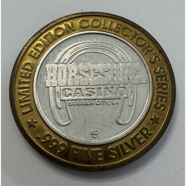 "Silver Strike" 0.6 Troy Oz .999 Fine Silver Limited Edition Gaming Token- Beautiful Condition 
