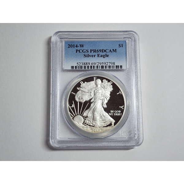 2014-W American Silver Eagle 1 oz Fine Silver PCGS PR 69 DCAM