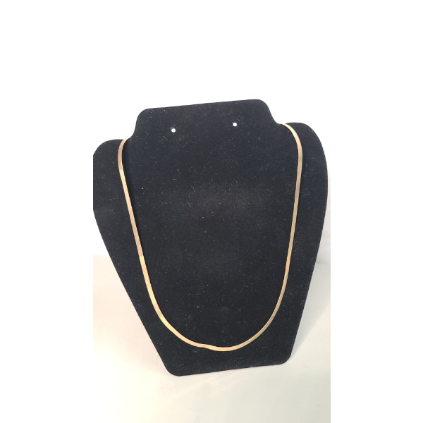14K Gold 24" Herringbone Style Necklace - Weight: 8.9g