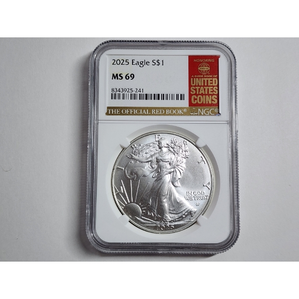 2025 American Silver Eagle 1 oz .999 Fine Silver NGC MS 69