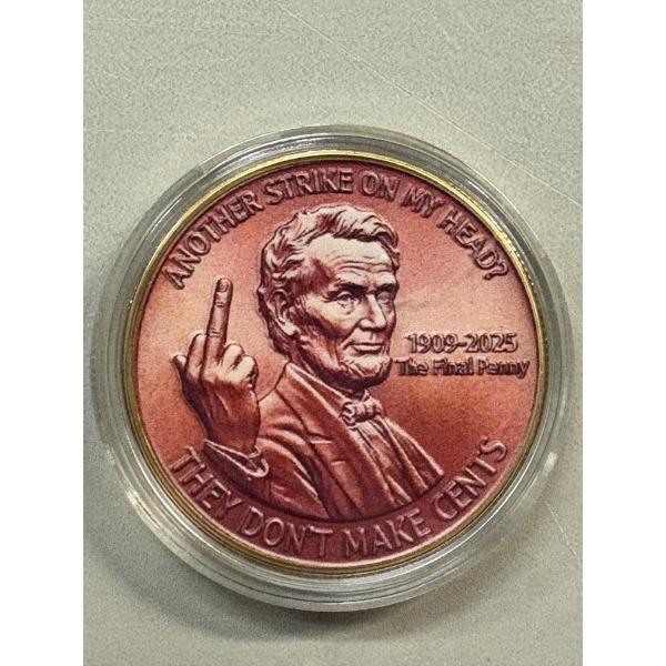 RARE The Last Penny 1909-2025 Final Penny Commemorative Coin Tribute -In Protective Holder - Mint Co