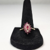 Image 1 : Vintage-Style 14K Yellow Gold Cluster Ring w/ Ruby Gemstones - Size 9 - Total Weight: 2.9g