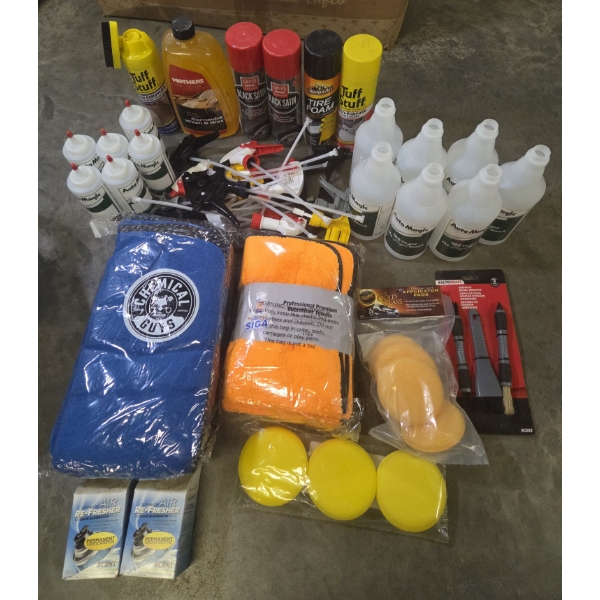 All New! Auto Magic Sprayer & Squeeze Bottles, New Towel Sets, Air Freshener, Applicator Sponges, De